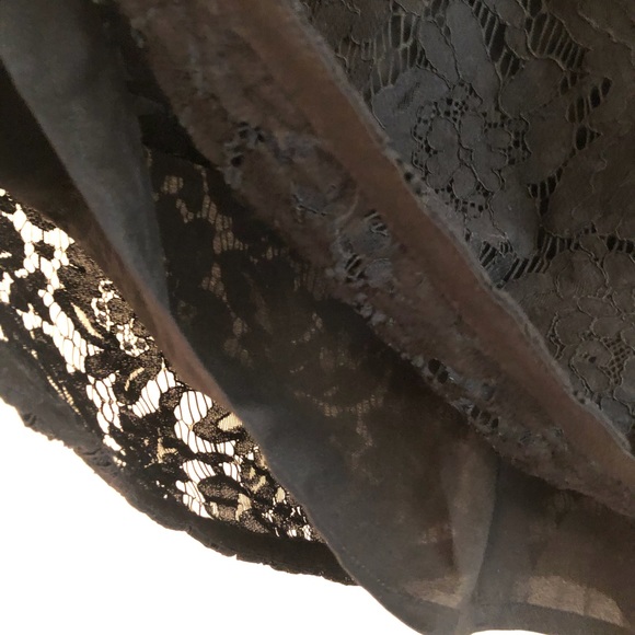 Madewell Black Lace Short Sleeve Top, Small - Picture 6 of 8